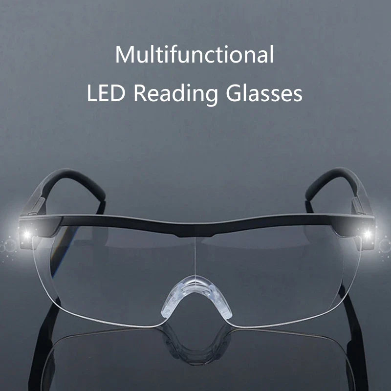Women's LED Hands-Free Reading Magnifier Glasses 2.5X - Fashion Nighttime Reader with 2 LEDs