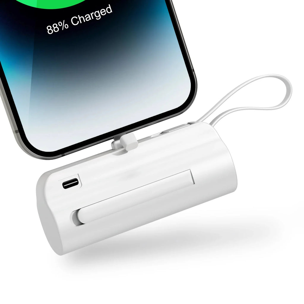 Mini 4500mAh Portable Power Bank - Dual USB-C Ports & 10W Wireless Charger for iPhone & Android
