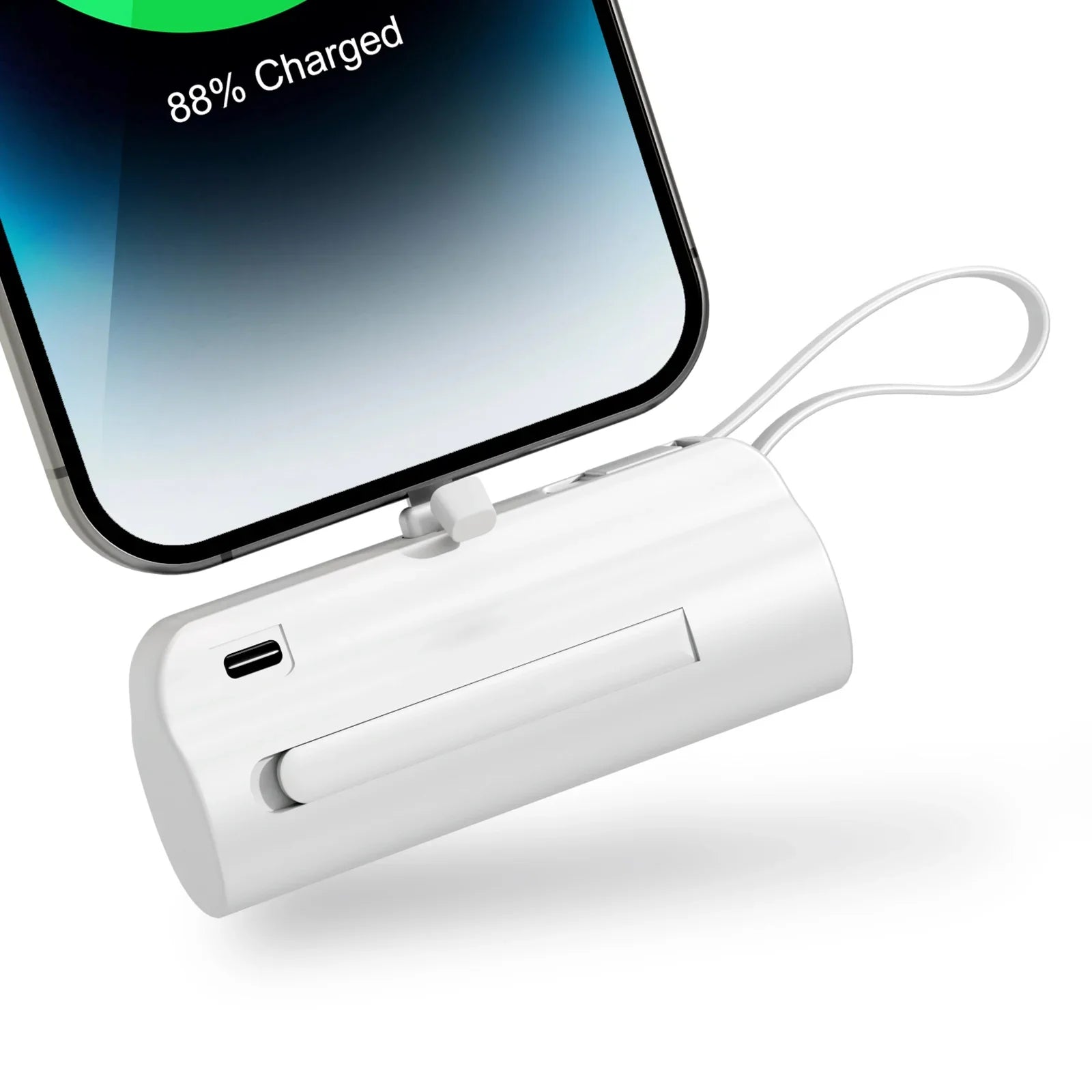 Mini 4500mAh Portable Power Bank - Dual USB-C Ports & 10W Wireless Charger for iPhone & Android