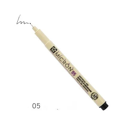 1pc Pigment Fineliner Pen — Waterproof Black Ink, Fine Tip Sketch & Drawing Marker