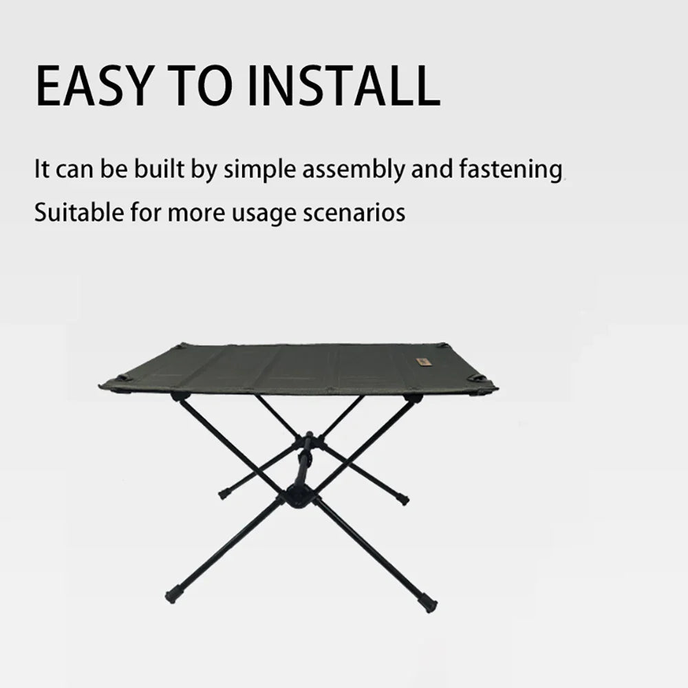 Portable Folding Camping Table Lightweight Oxford Fabric & Aluminum Picnic Desk for Outdoor Fishing Hiking