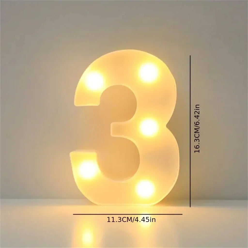 16cm (6.3 in) LED Marquee Letter & Number Light - Battery-Operated Night Lamp for Home, Wedding, Bar & Party Decor