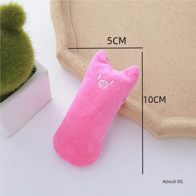 Interactive Catnip Plush Chew Toy for Cats — Teeth-Cleaning Squeaky Toy for Kittens & Adult Cats