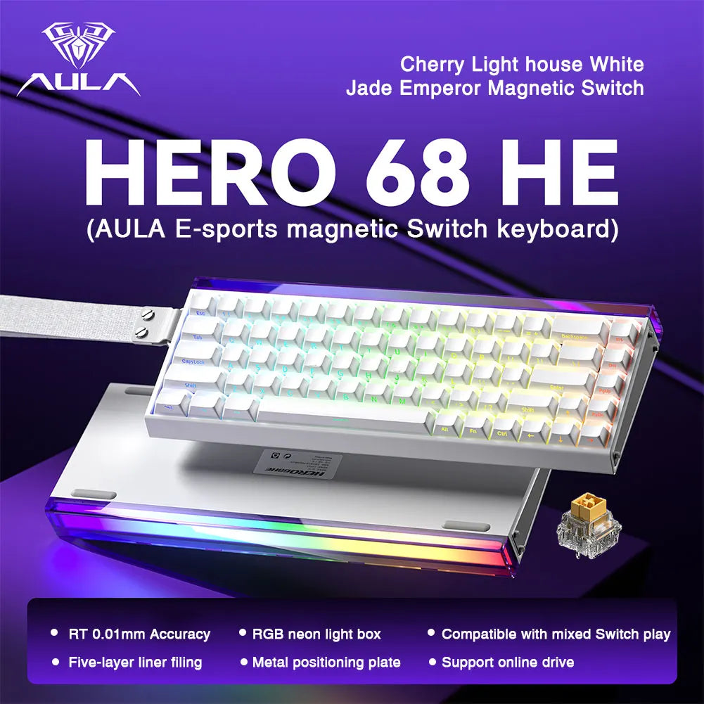 68-Key Magnetic Switch Gaming Keyboard — 8K Rapid Trigger Hot-Swap Mechanical RGB Wired