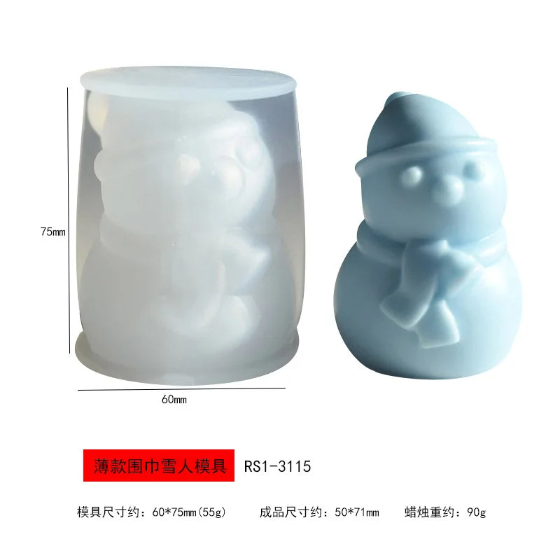 3D Christmas Tree Silicone Mold for Candle Making, Soap, Resin & Baking DIY Holiday Craft Kit