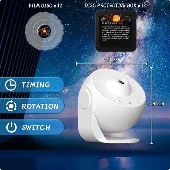 Galaxy Star Projector Night Light 360° Rotating LED Planetarium Lamp – Starry Sky Nightlight for Kids Room & Home Decor