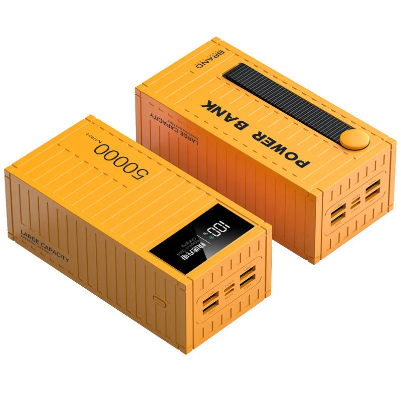 50000mAh 6-Port Power Bank 65W Fast Charge USB-C PD, 4x USB-A & Micro-USB, LED Display