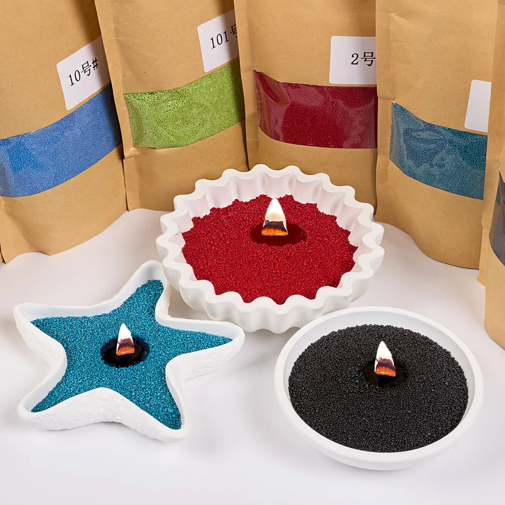 250g (8.8 oz) 11-Color Sand Wax Pearls for DIY Scented Candle Making and Snowflake Sand Painting