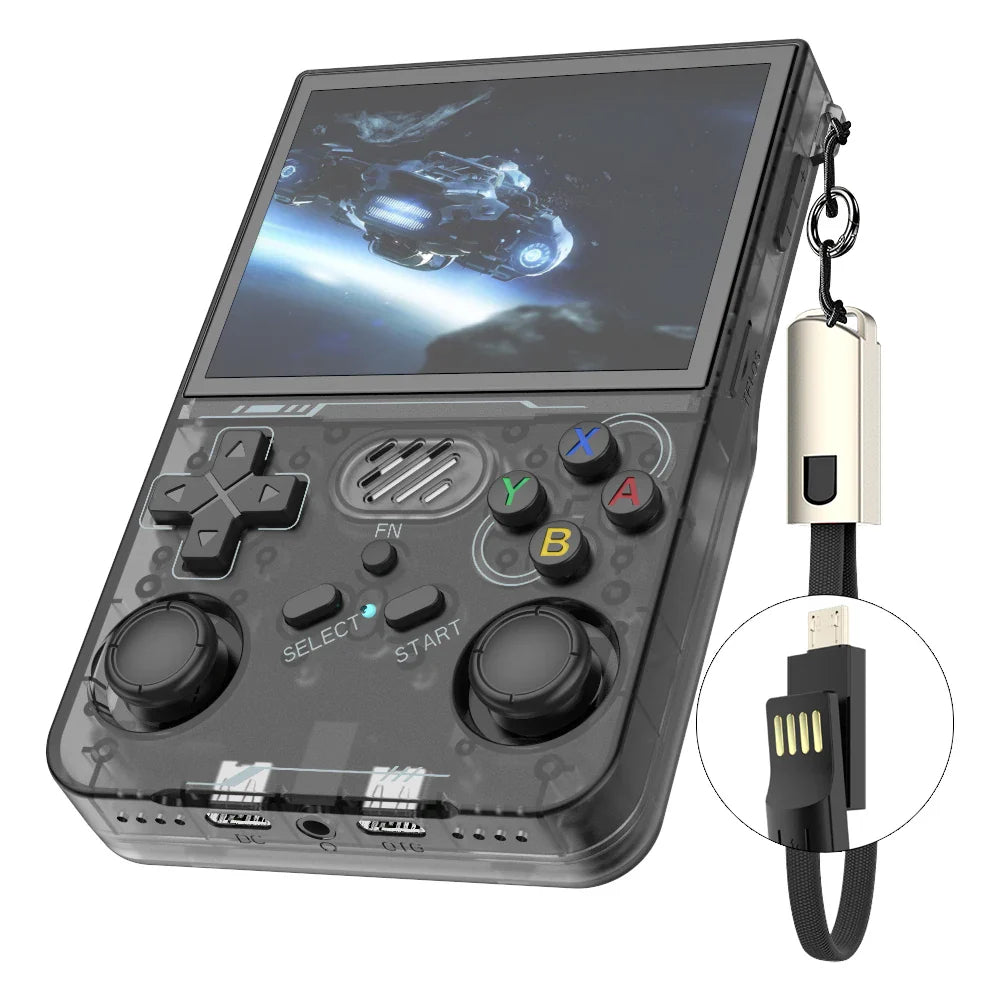 Retro Handheld Game Console ArkOS 3.5-Inch (8.9 cm) IPS Pocket Player, Wi‑Fi, 15,000+ Games, 64GB (Expandable to 256GB), 3000mAh — Kids Gift