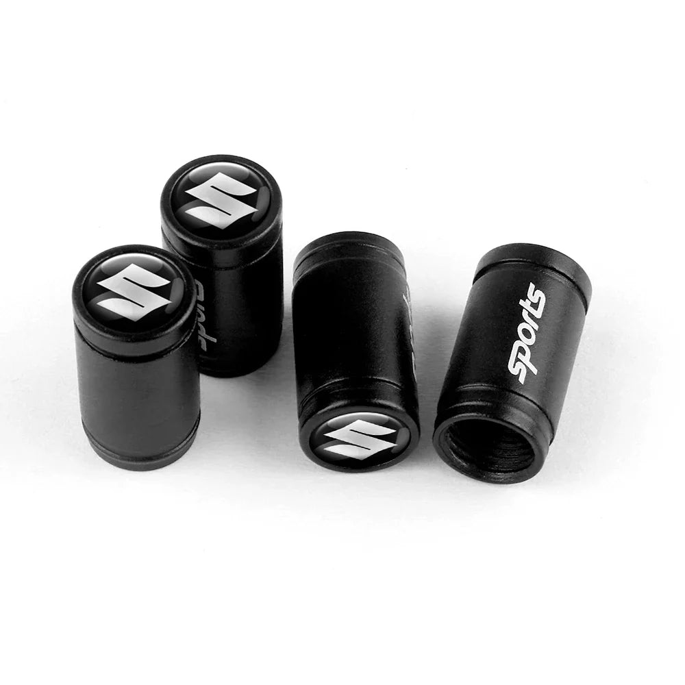 4-Pack Aluminum Tire Valve Stem Caps – Universal Metal Wheel Air Valve Covers