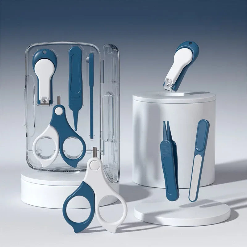 Newborn & Infant Nail Care Kit – Safe Nail Scissors, Clippers & Tweezers with Portable Case