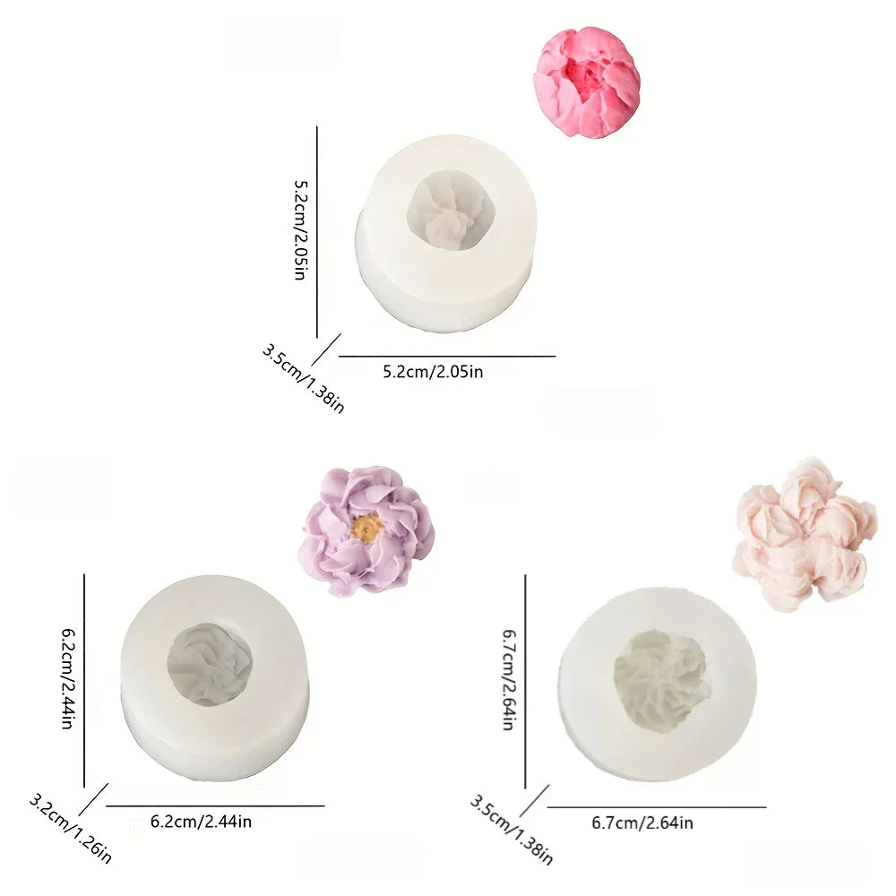 1 Reusable Rose S1-Pack Rose Silicone Mold for Soap, Candle, Clay & Plaster Crafts, Layered Petal Realistic Center, Flexible Reusable DIY Mold