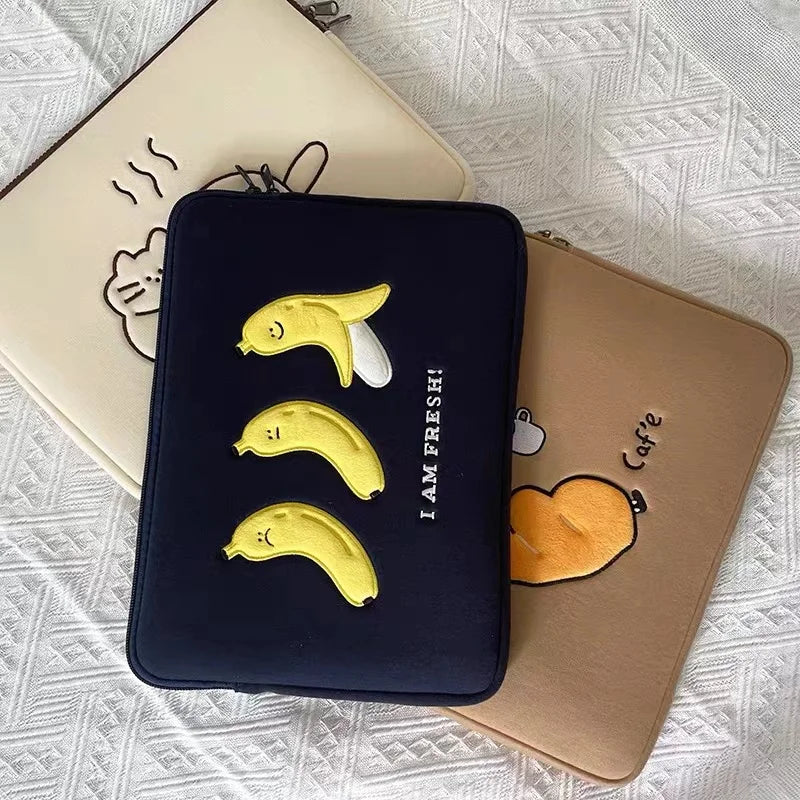 Cute Animal Print Shockproof Laptop Sleeve 13–16 inch (33–40.6 cm) Zipper Pouch for 13/13.3/14/15/15.6/16