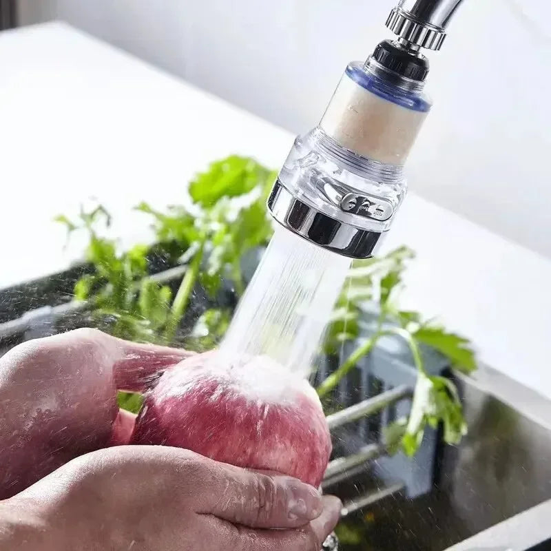 360° Rotating Faucet Water Filter — Universal Kitchen & Bathroom Tap Filter with High‑Density PP Cotton