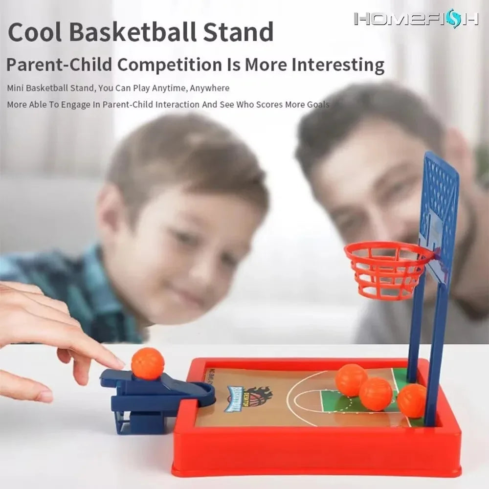 Mini Desktop Basketball Game - Portable Travel & Office Toy for Indoor/Outdoor Play