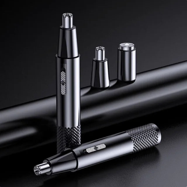 Electric Rechargeable Nose & Ear Hair Trimmer for Men Safe Cordless Facial and Beard Grooming