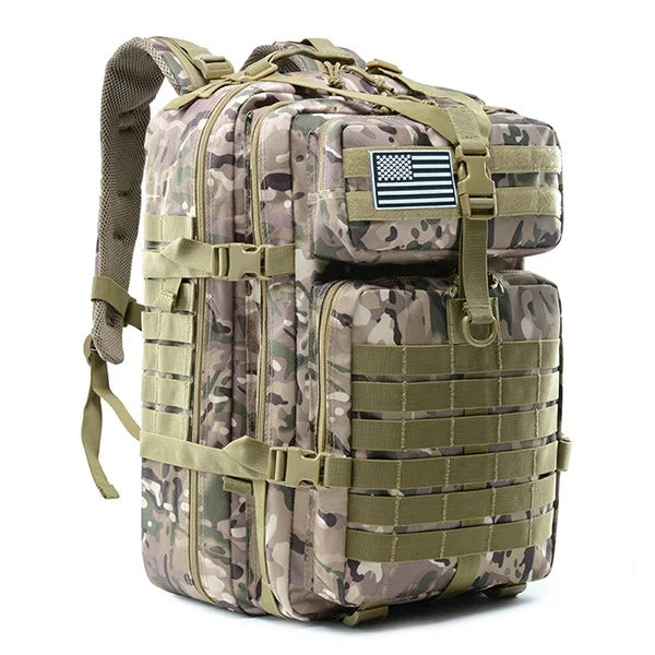 50L Tactical Backpack (≈3050 cu in) - EDC MOLLE Outdoor Travel, Trekking & Hunting Pack