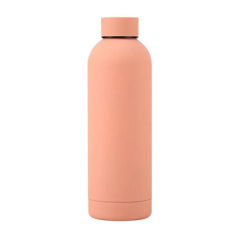 Personalized 500ml (17oz) Insulated Stainless Steel Water Bottle – Leakproof Screw Lid Travel Thermos | Custom Logo Gift for Weddings & Groomsmen