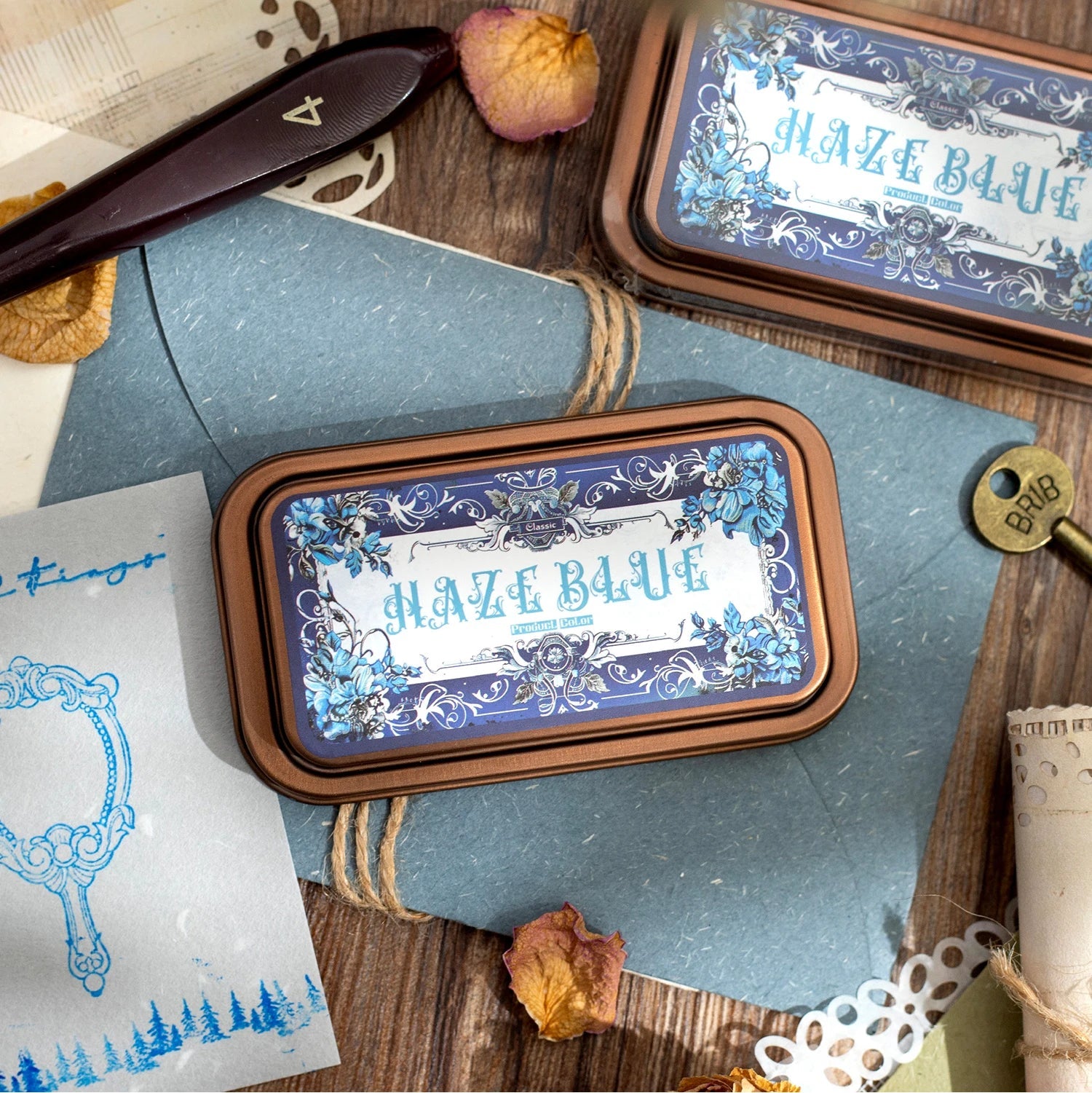 Retro Gothic Ink Pad for DIY Crafts & Scrapbooking – for Rubber and Wooden Stamps, Paper Stationery