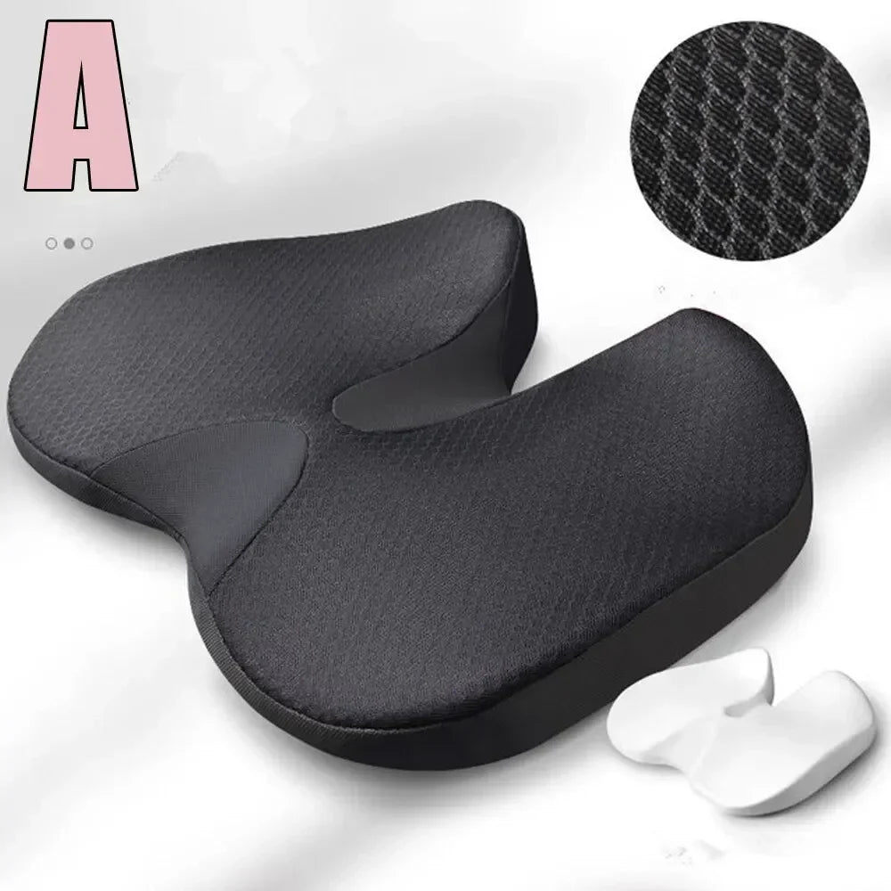 Orthopedic Memory Foam Seat Cushion – Non-Slip Coccyx, Tailbone, Sciatica & Prostate Pain Relief for Chair and Car