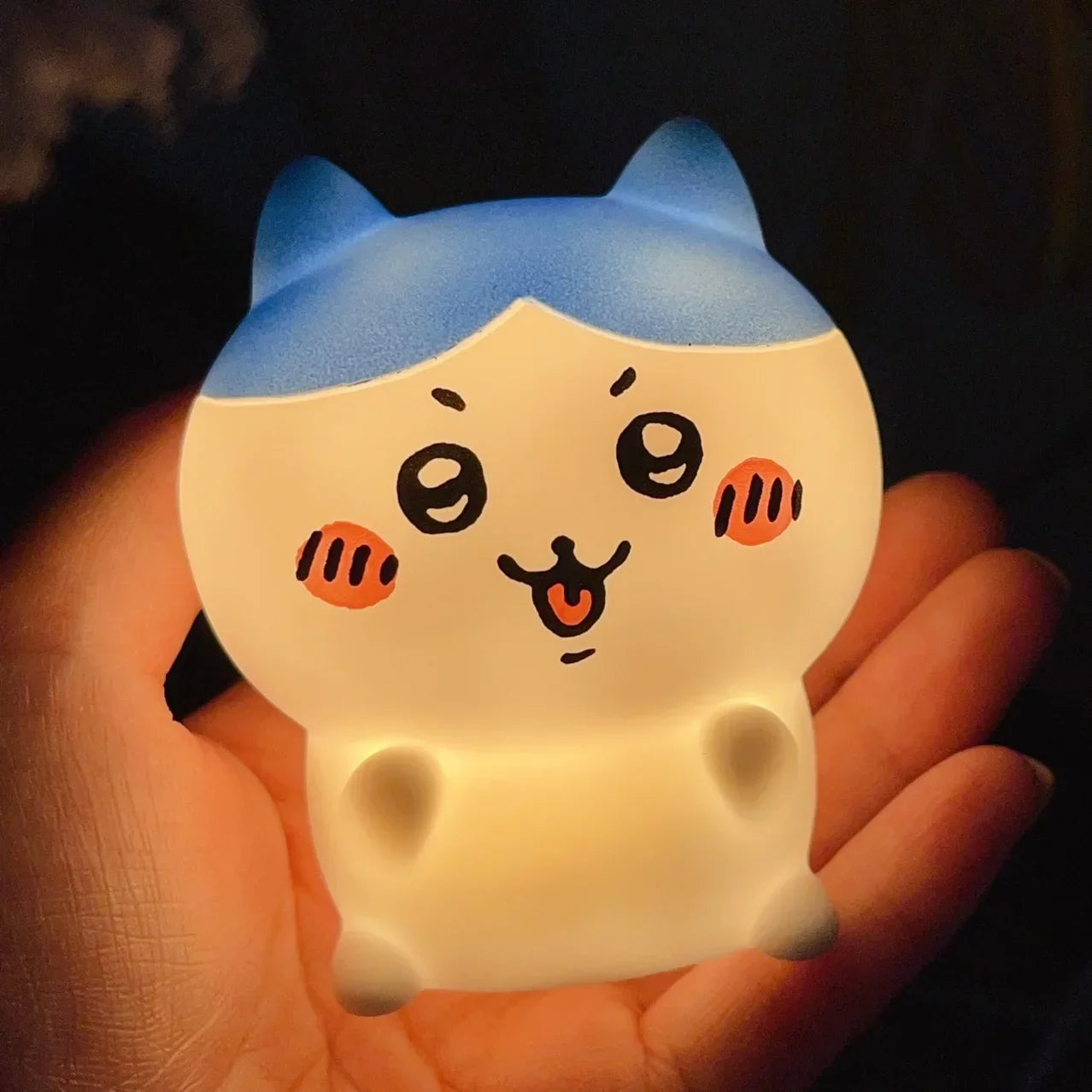 Chikawa Kawaii Hachiware Usagi Vinyl Night Light Doll – Luminous Anime Desktop Decoration & Surprise Gift for Girls