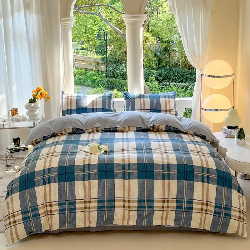 Kawaii Bear Floral Duvet Cover Bedding Set – 3PC/4PC Duvet Cover, Bed Sheet & Pillowcases | Full Queen King (Multiple Sizes)