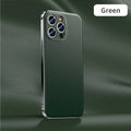 Genuine Cowhide Leather Phone Case for iPhone 16 15 11 12 13 14 Pro Max Luxury Plating Shockproof Lens Protection Back Cover