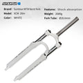 Mountain Bike Suspension Fork 26/27.5/29 Inch 100mm Travel Spring-Oil Front Fork Compatible with Disc Brakes