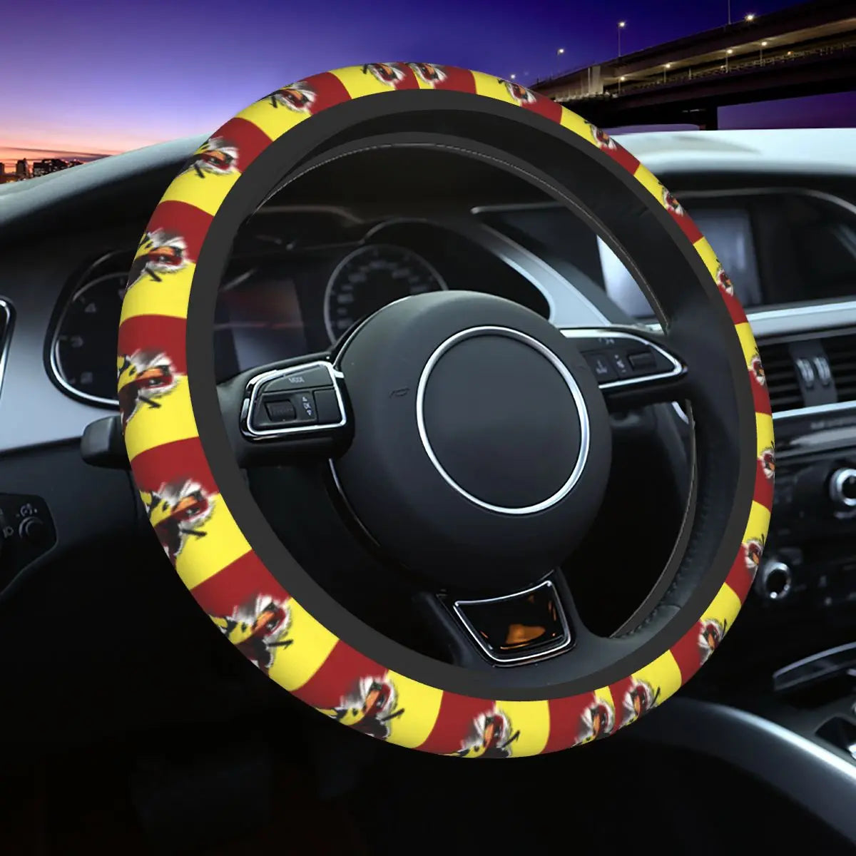 Kawaii Manga Steering Wheel Cover Soft Universal Fit 37-38 cm (14.5-15 in) Car Protector