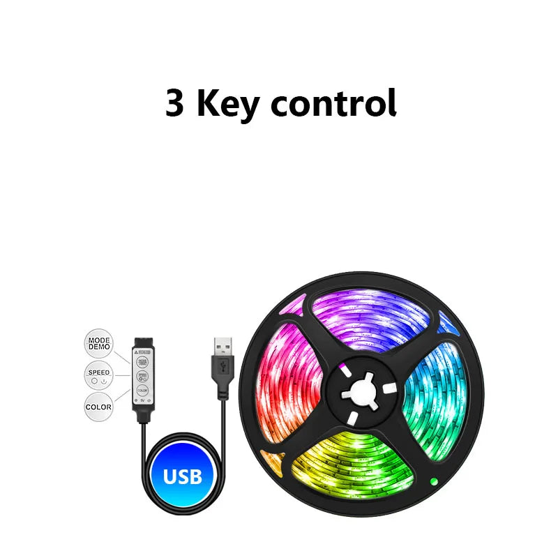 5050 RGB LED Strip Light 5V USB — Smart WiFi & Bluetooth LED Tape for TV, Bedroom, Kitchen | 5m & 10m Options