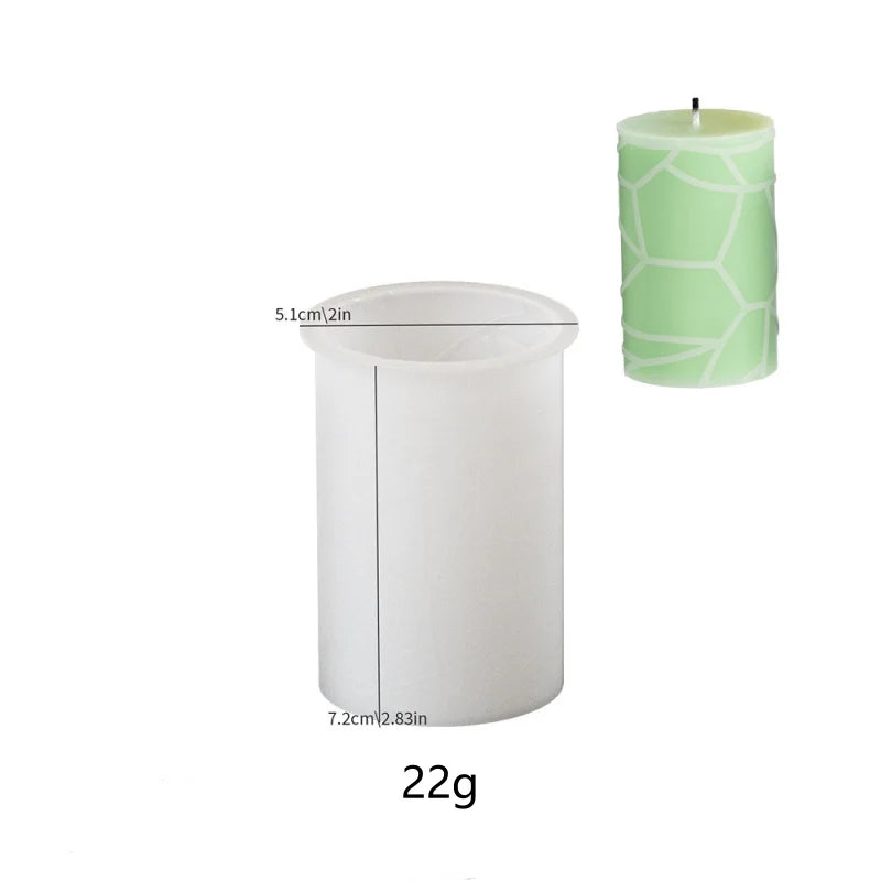 3D Geometric Silicone Cylinder Candle & Soap Mold for DIY Aromatherapy Home Decor