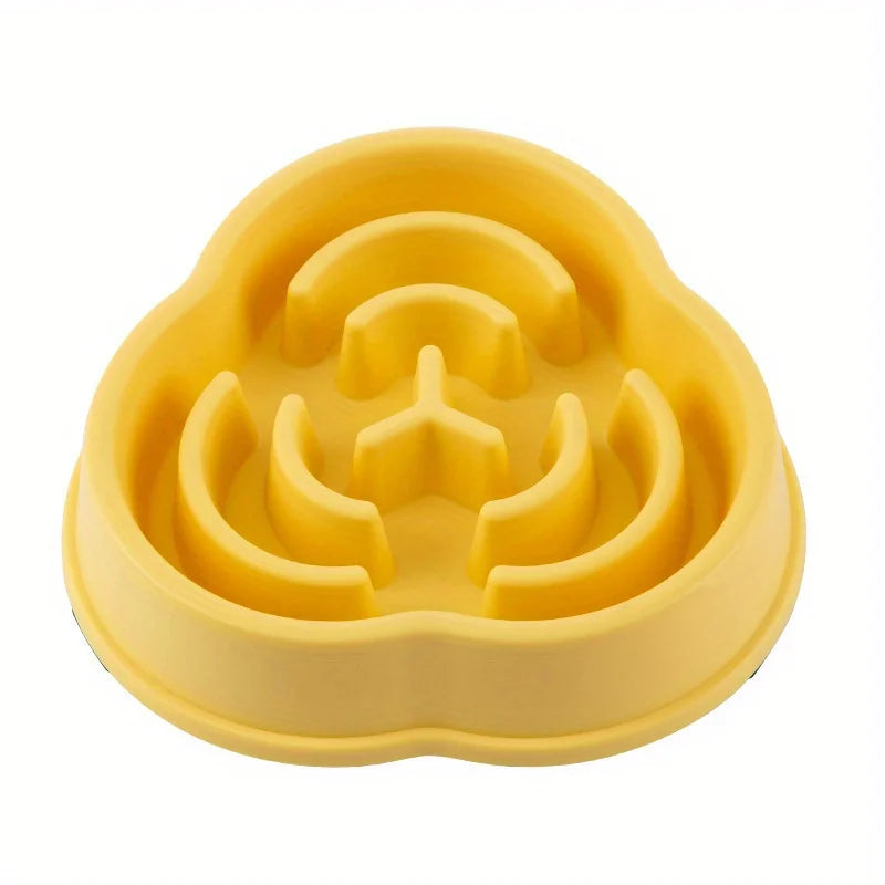 Slow Feed Dog Bowl – Anti-Choke Non-Tip Plastic Slow Feeder for Dogs, Anti-Overturn Pet Feeding Bowl