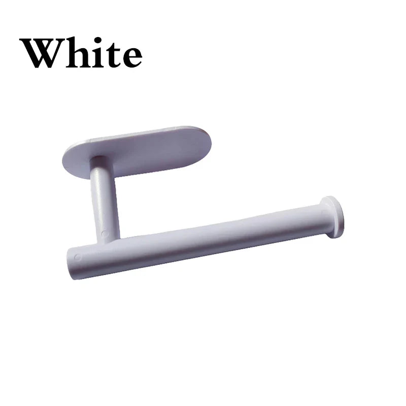 Adhesive Paper Towel & Toilet Roll Holder - Wall-Mount Tissue Dispenser for Kitchen and Bathroom Cabinet Storage