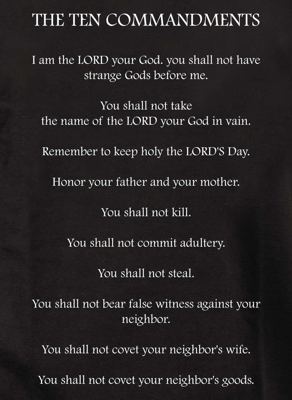 The Ten Commandments T-Shirt