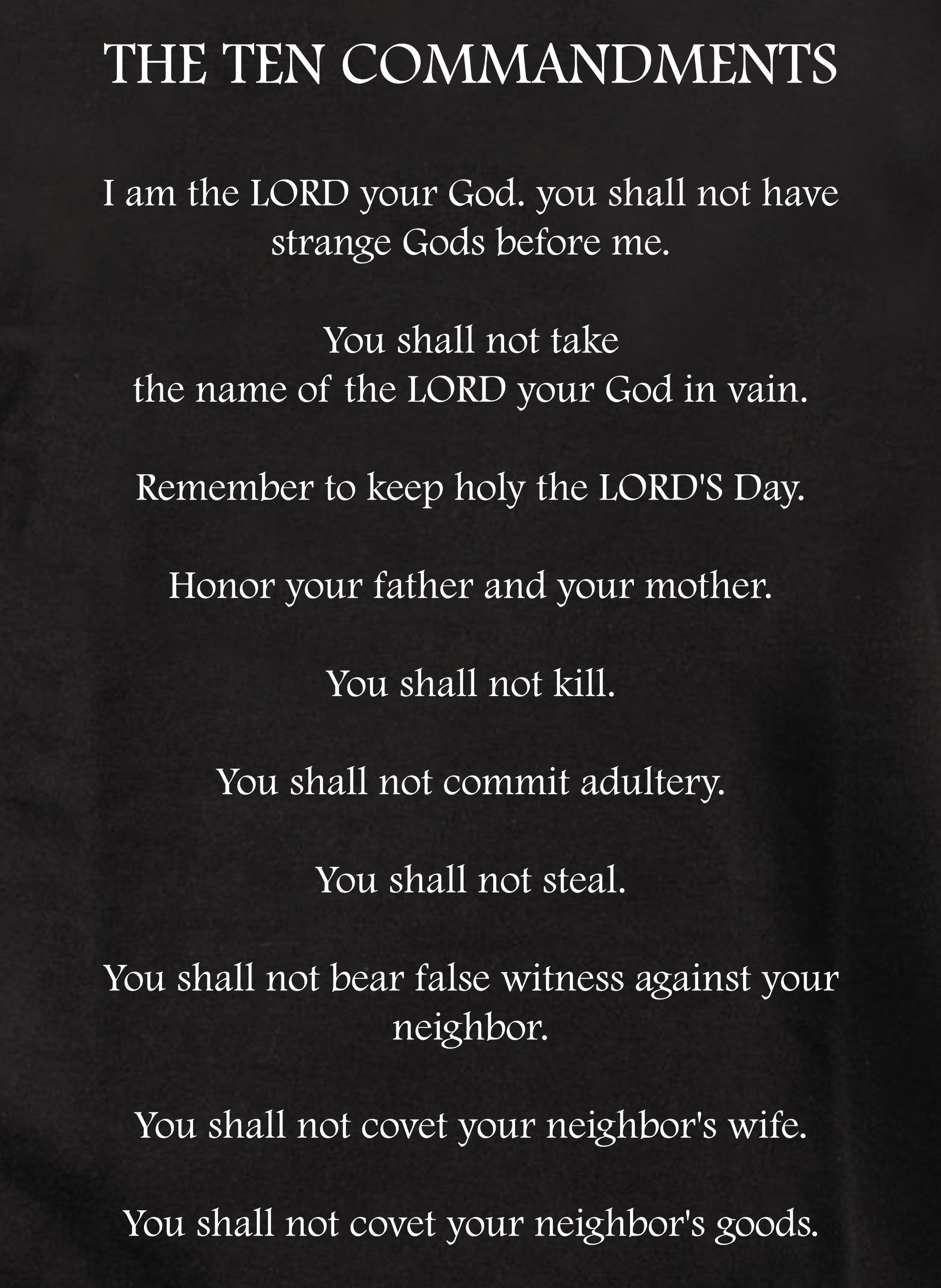 The Ten Commandments T-Shirt