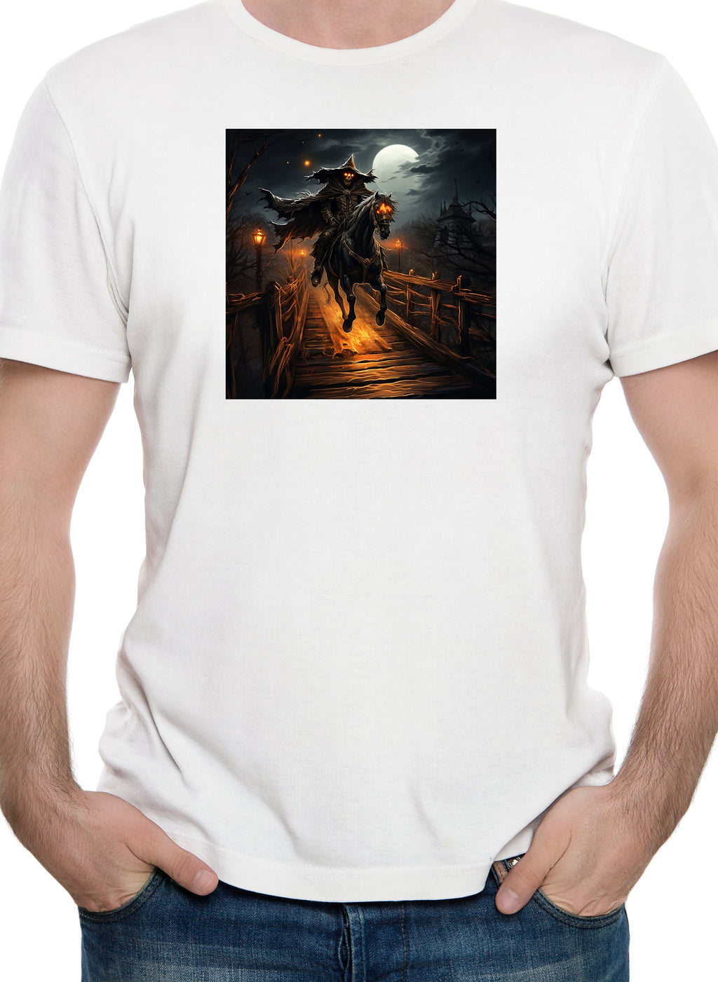 The Legend of Sleepy Hollow - The Headless Horseman on the bridge T-Shirt