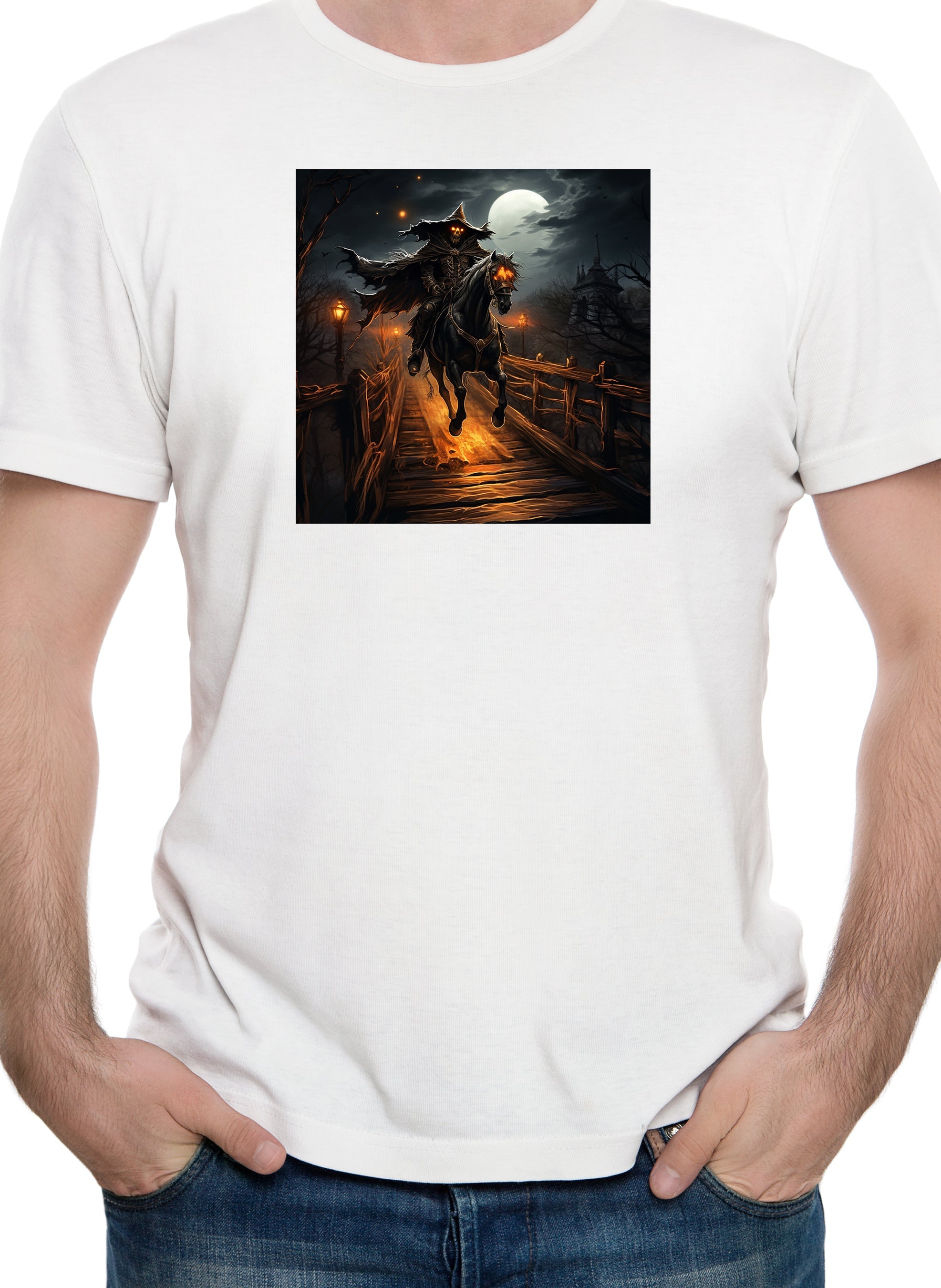 The Legend of Sleepy Hollow - The Headless Horseman on the bridge T-Shirt
