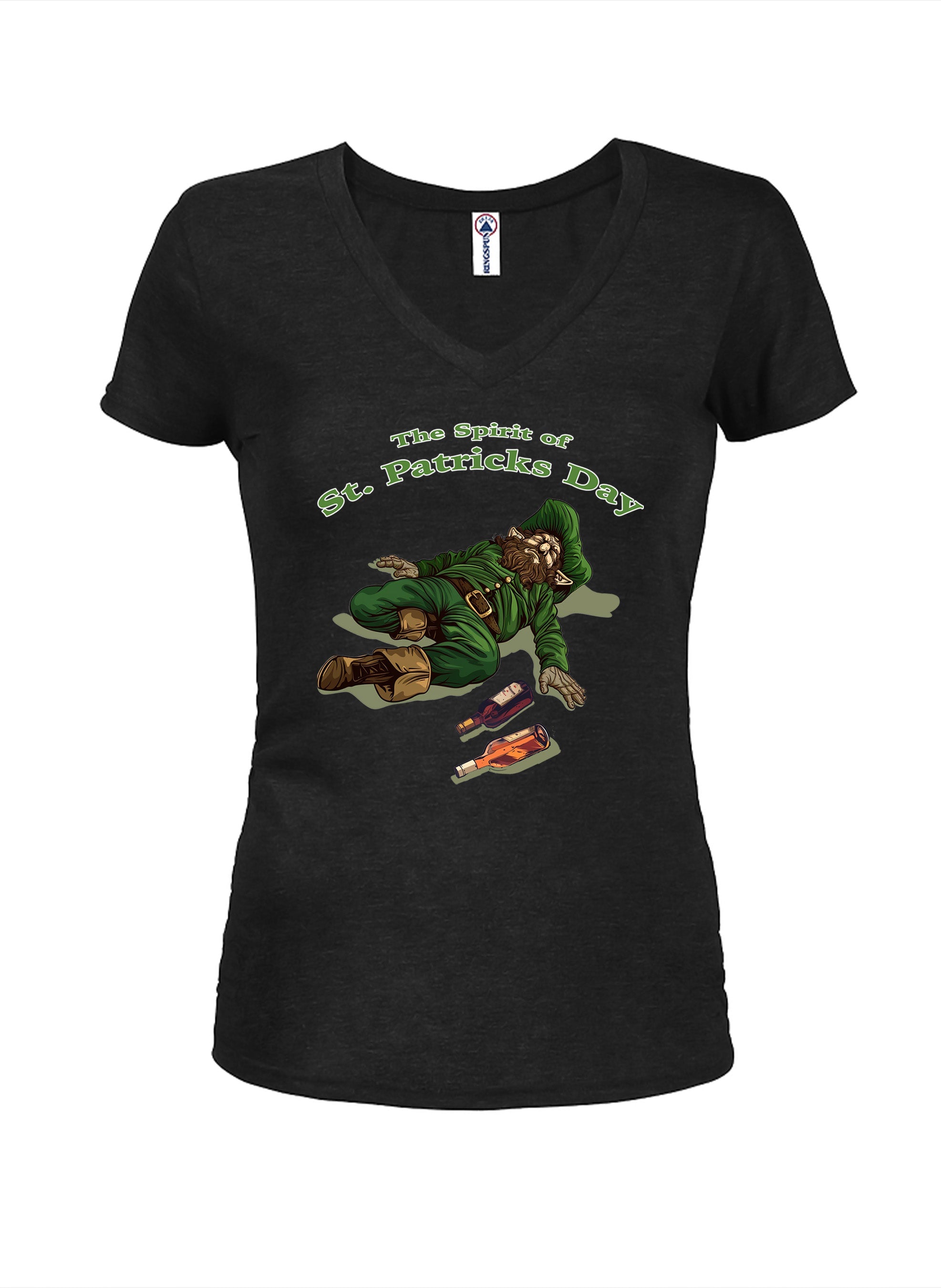 The Spirit of St. Patricks Day Juniors V Neck T-Shirt