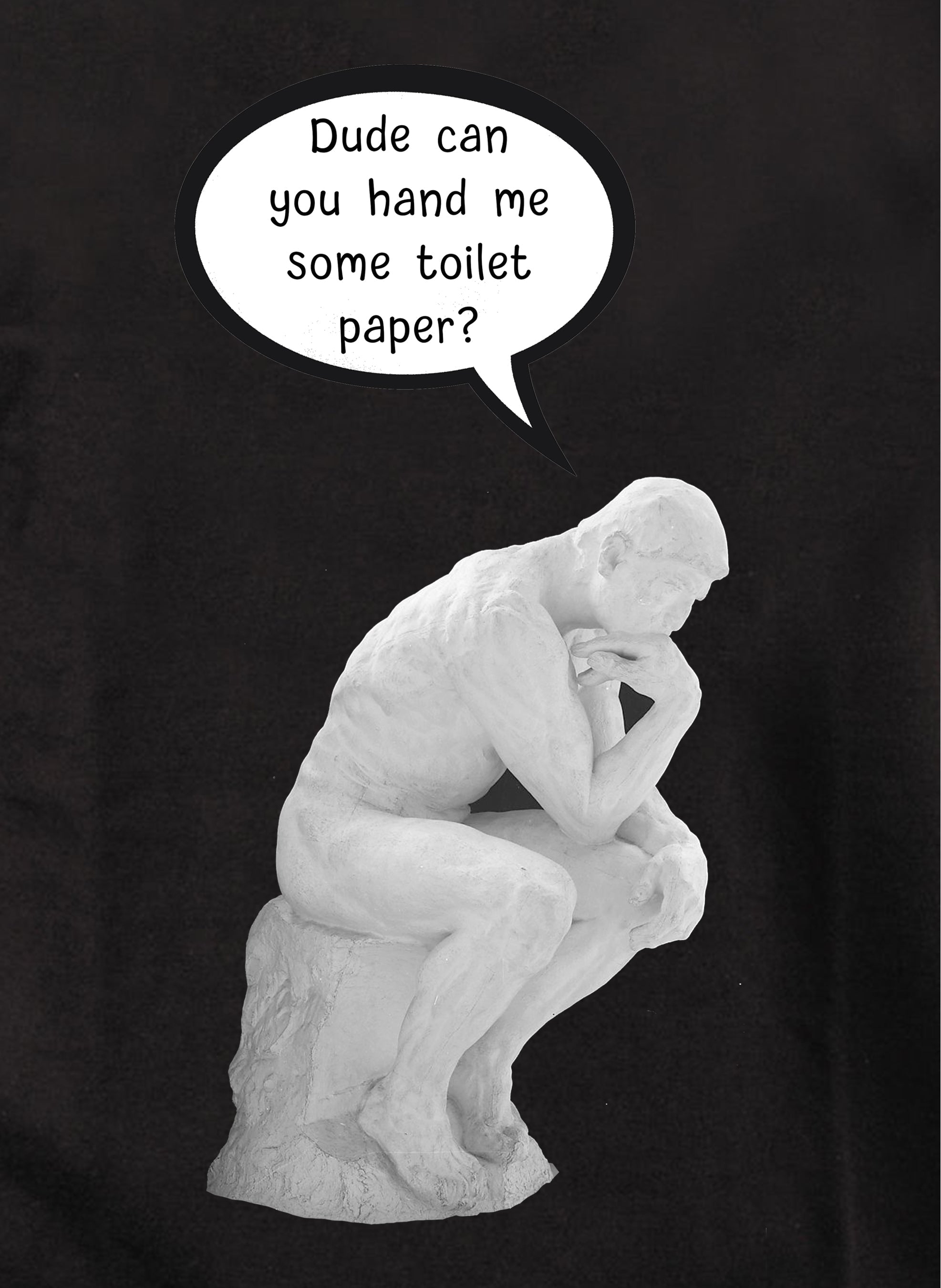 The Thinker Toilet Paper Kids T-Shirt