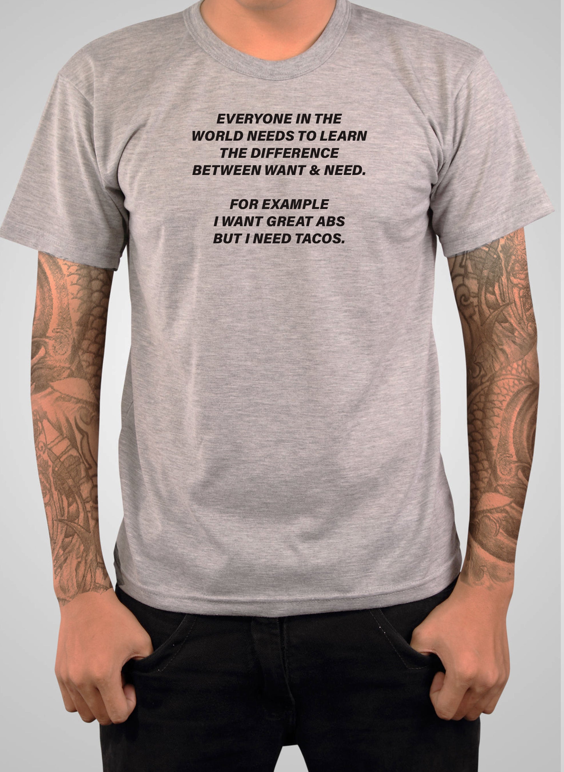 The difference between want & need T-Shirt