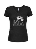 There’s my superhero signal Juniors V Neck T-Shirt