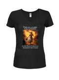 This is a Fairy Tale Ending Juniors V Neck T-Shirt