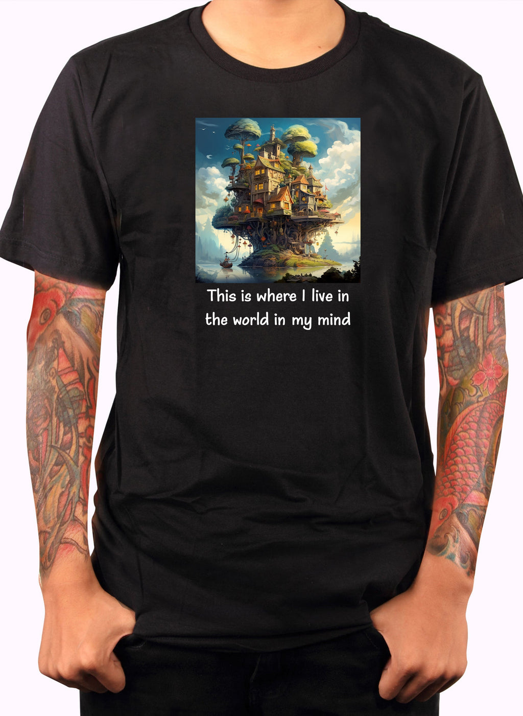 This is where I live in the world in my mind T-Shirt