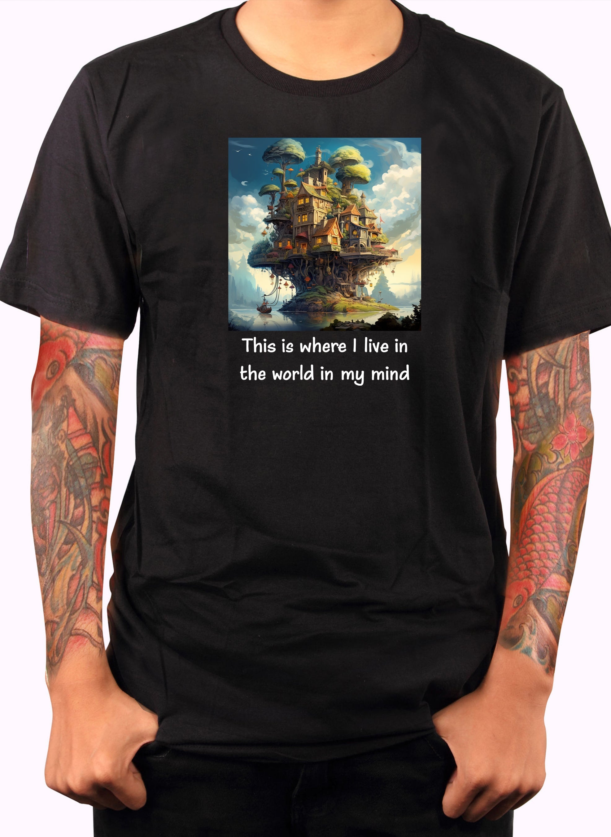 This is where I live in the world in my mind T-Shirt