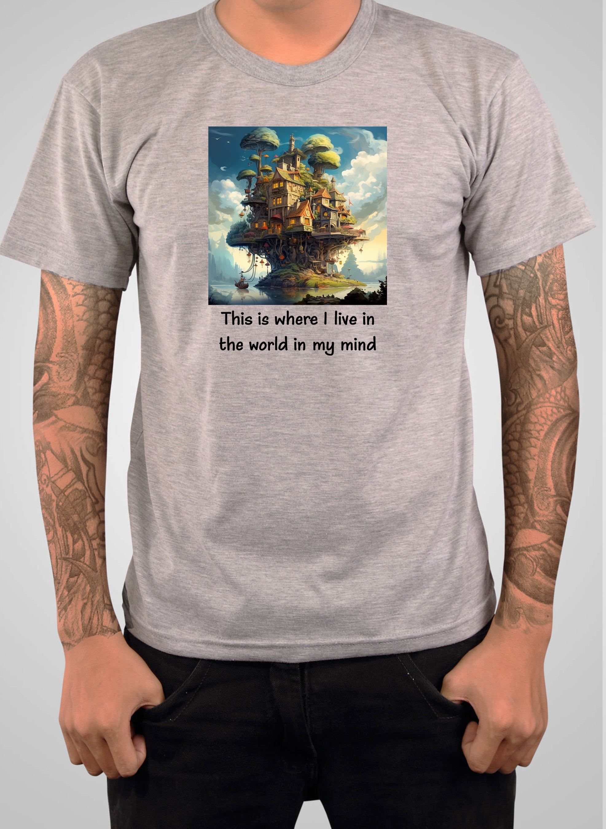 This is where I live in the world in my mind T-Shirt