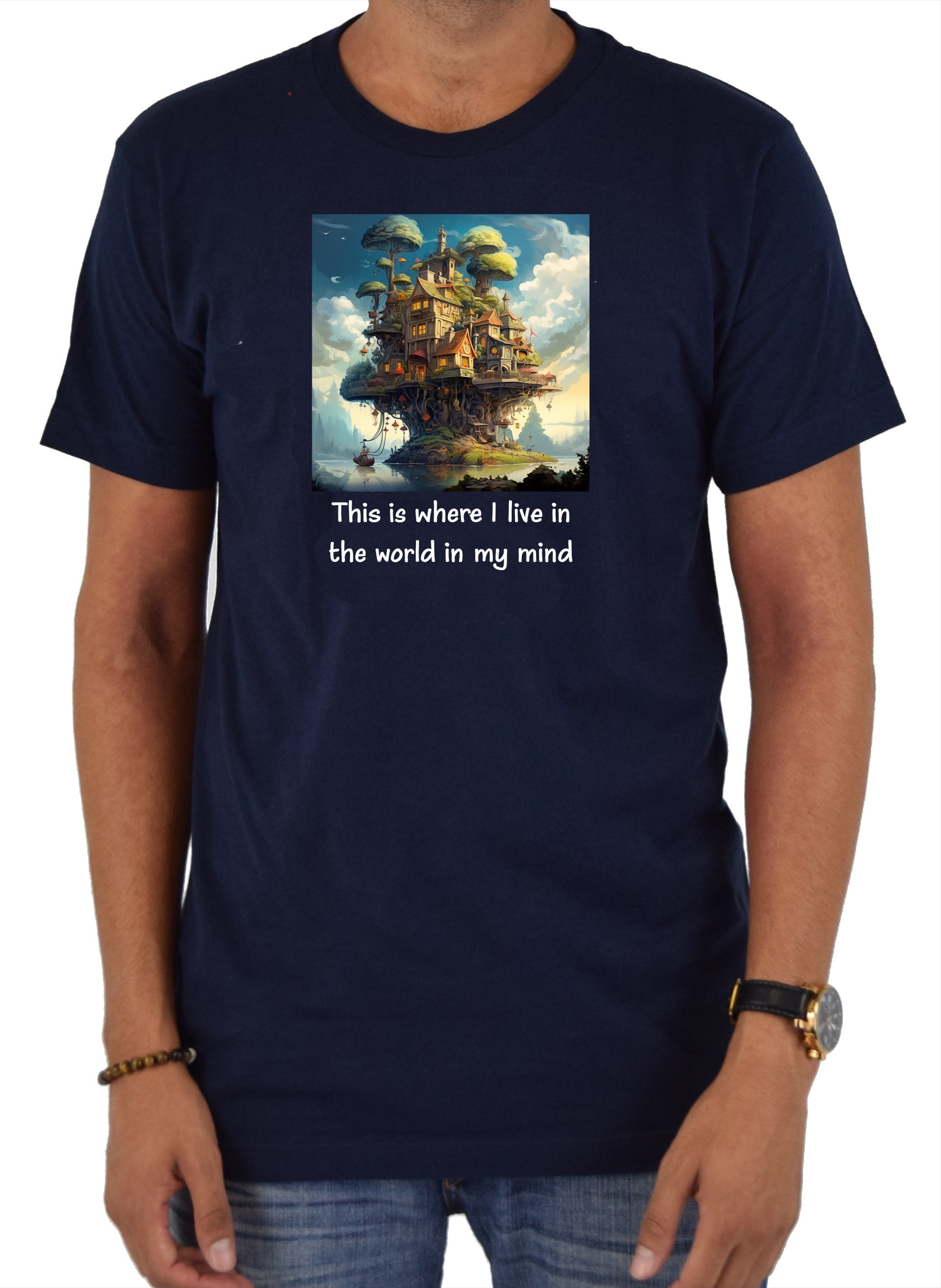 This is where I live in the world in my mind T-Shirt