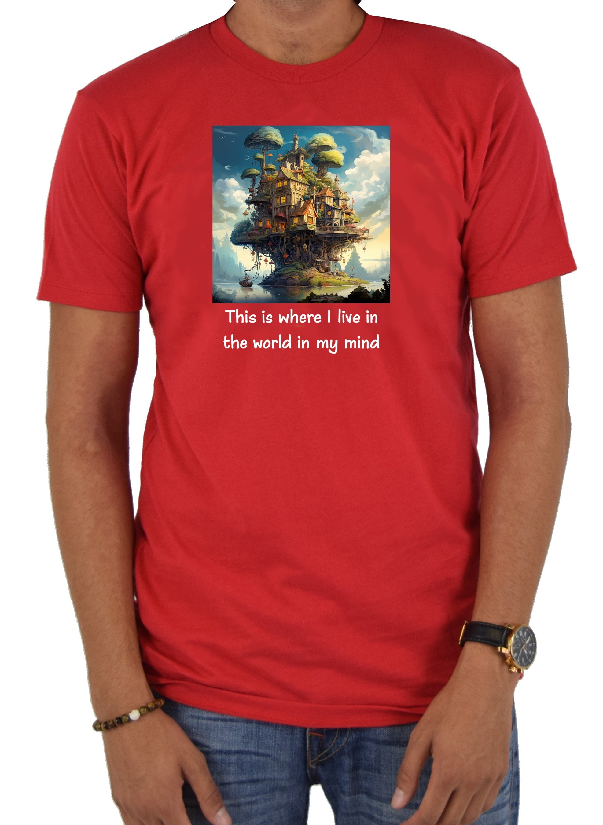 This is where I live in the world in my mind T-Shirt
