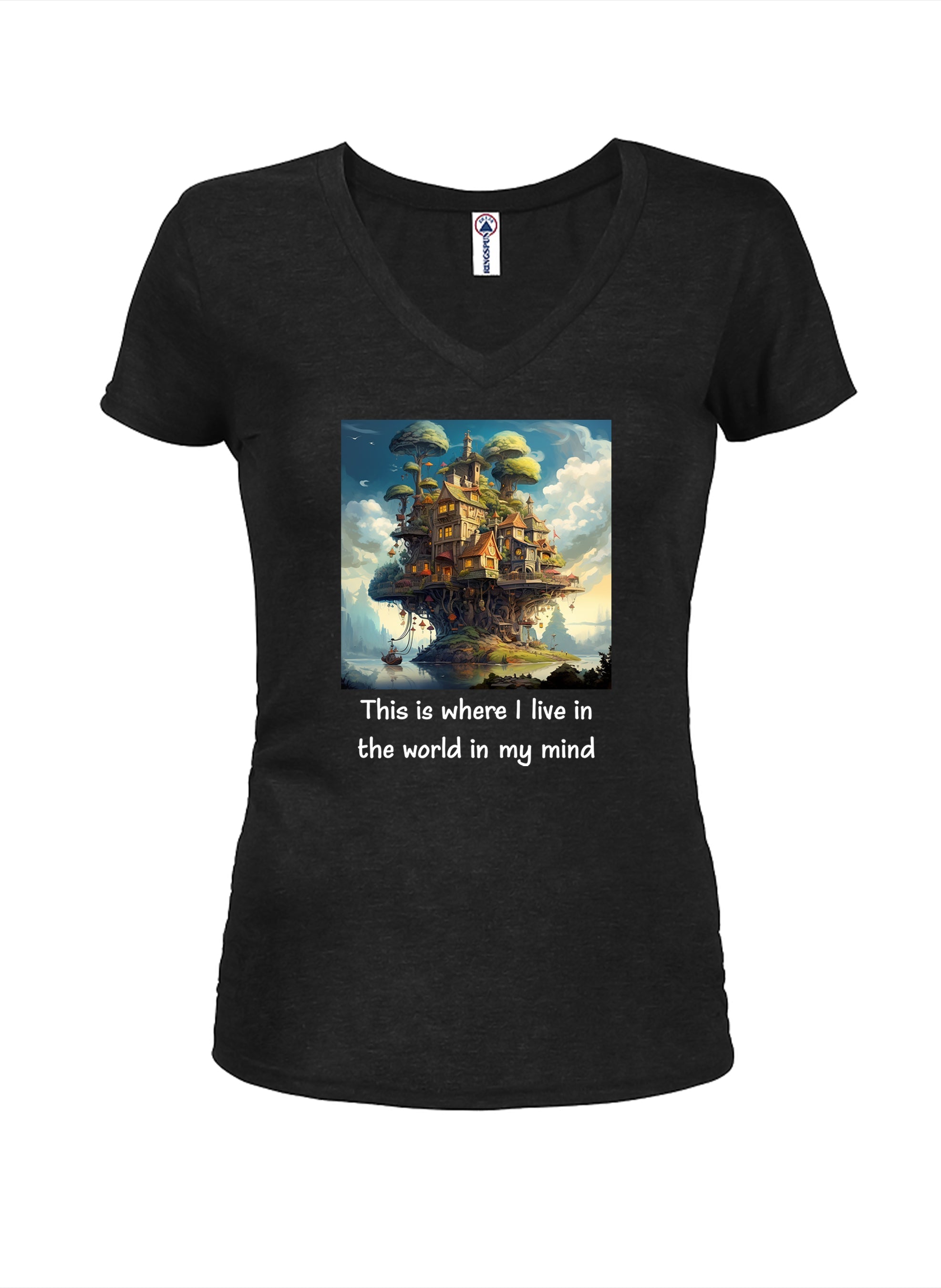 This is where I live in the world in my mind T-Shirt