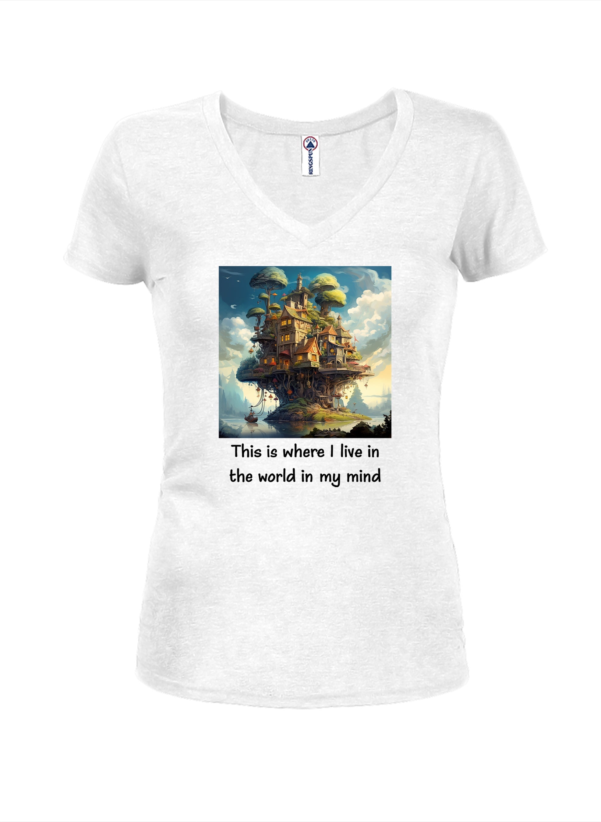 This is where I live in the world in my mind T-Shirt