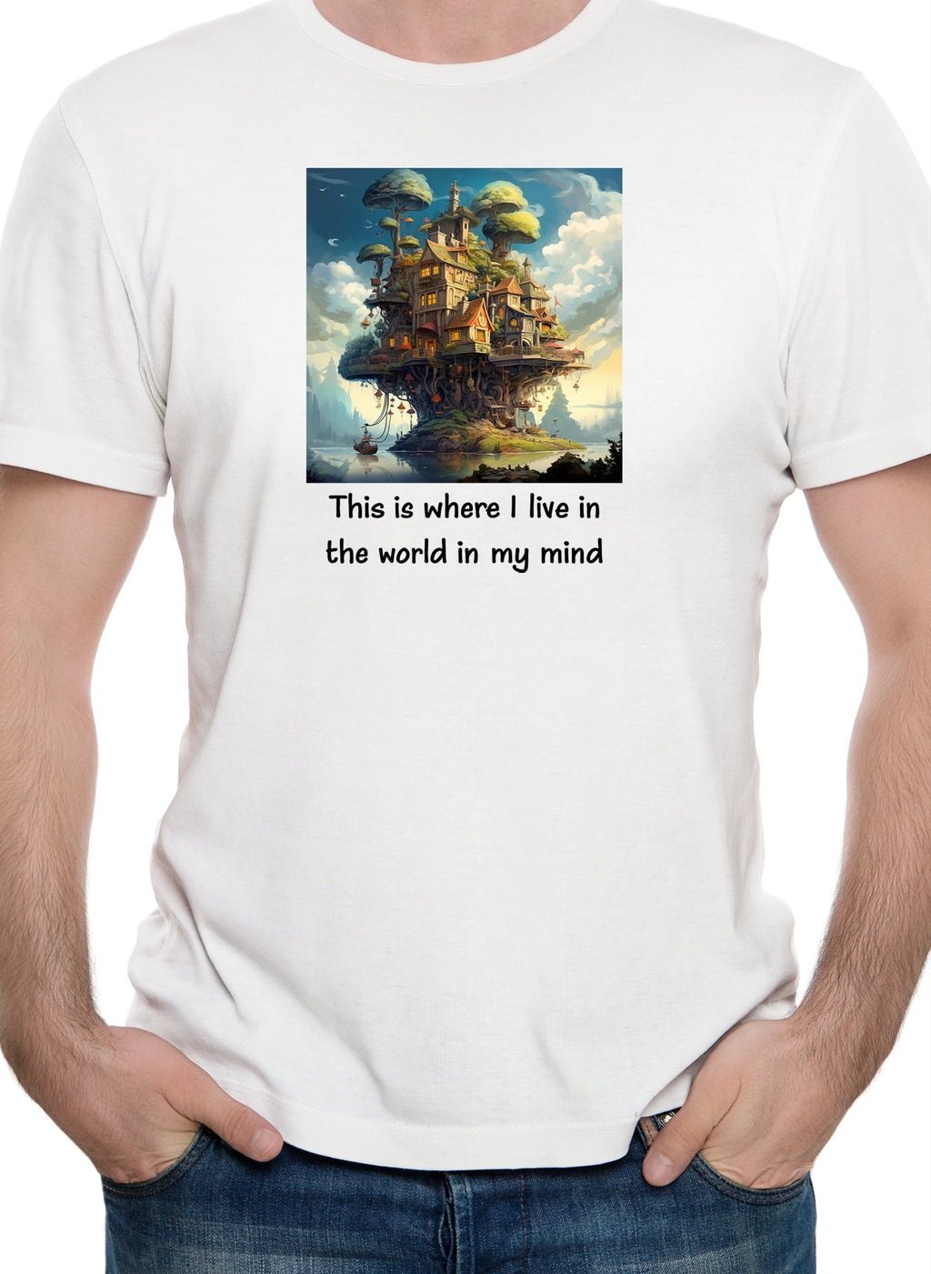 This is where I live in the world in my mind T-Shirt
